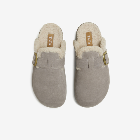 TATA/他她2025冬勃肯鞋女鞋时尚休闲棉拖鞋新款4UL02DH5