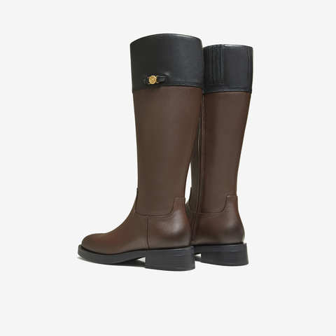 TATA/他她2025冬百搭时尚简约女骑士靴新款7TGC1DG5