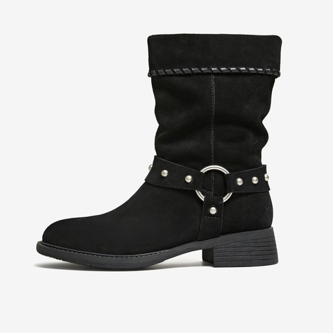 TATA/他她2025冬商场同款百搭通勤时装靴长女靴新款YYL02DS5