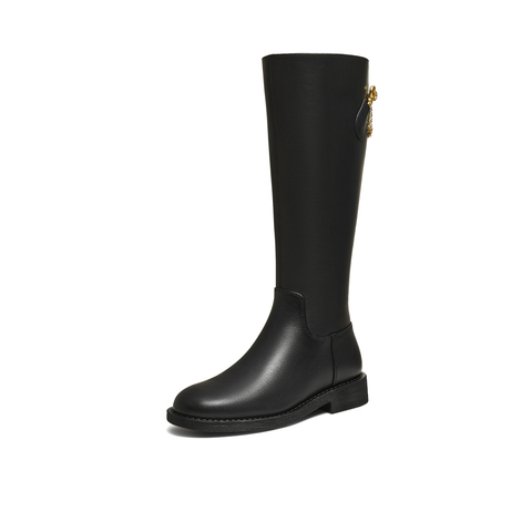 TATA/他她2025冬商场同款百搭时尚简约女骑士靴新款7TGA9DG5