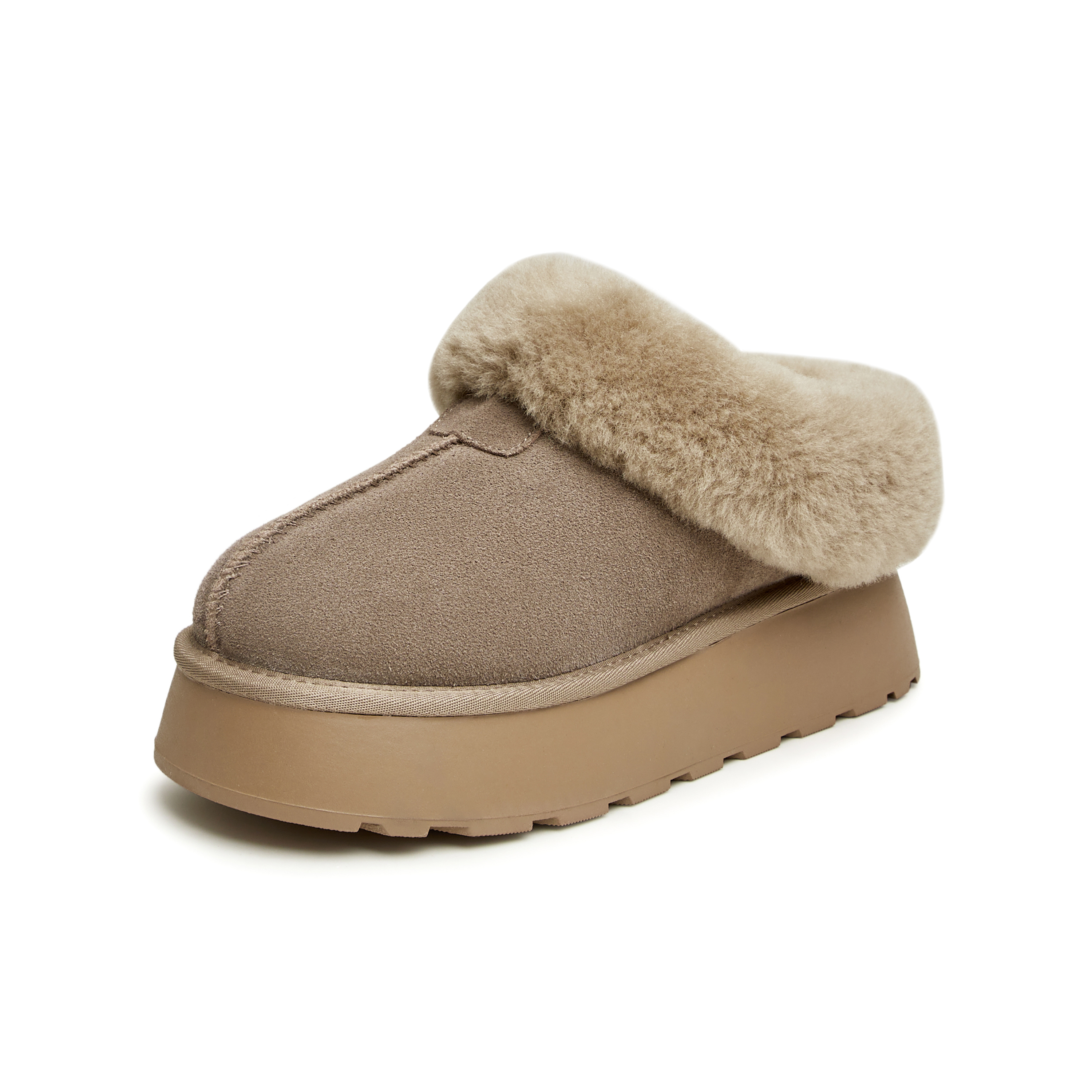 Tata/他她2025冬时尚休闲纯色厚底毛绒女鞋新款WDX17DM5