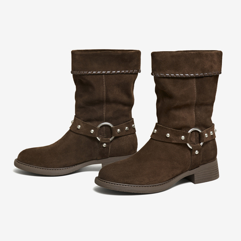 TATA/他她2025冬商场同款百搭通勤时装靴长女靴新款YYL02DS5