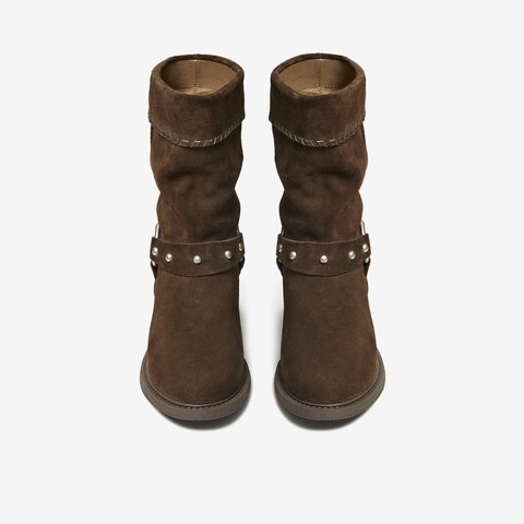 TATA/他她2025冬商场同款百搭通勤时装靴长女靴新款YYL02DS5