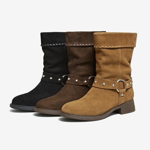 TATA/他她2025冬商场同款百搭通勤时装靴长女靴新款YYL02DS5