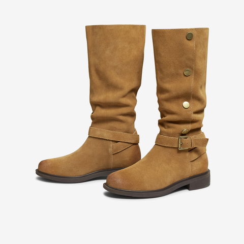 TATA/他她2025冬商场同款百搭女复古时尚长靴新款CKL01DG5