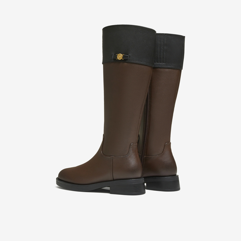 TATA/他她2025冬百搭时尚简约女骑士靴新款7TGC1DG5