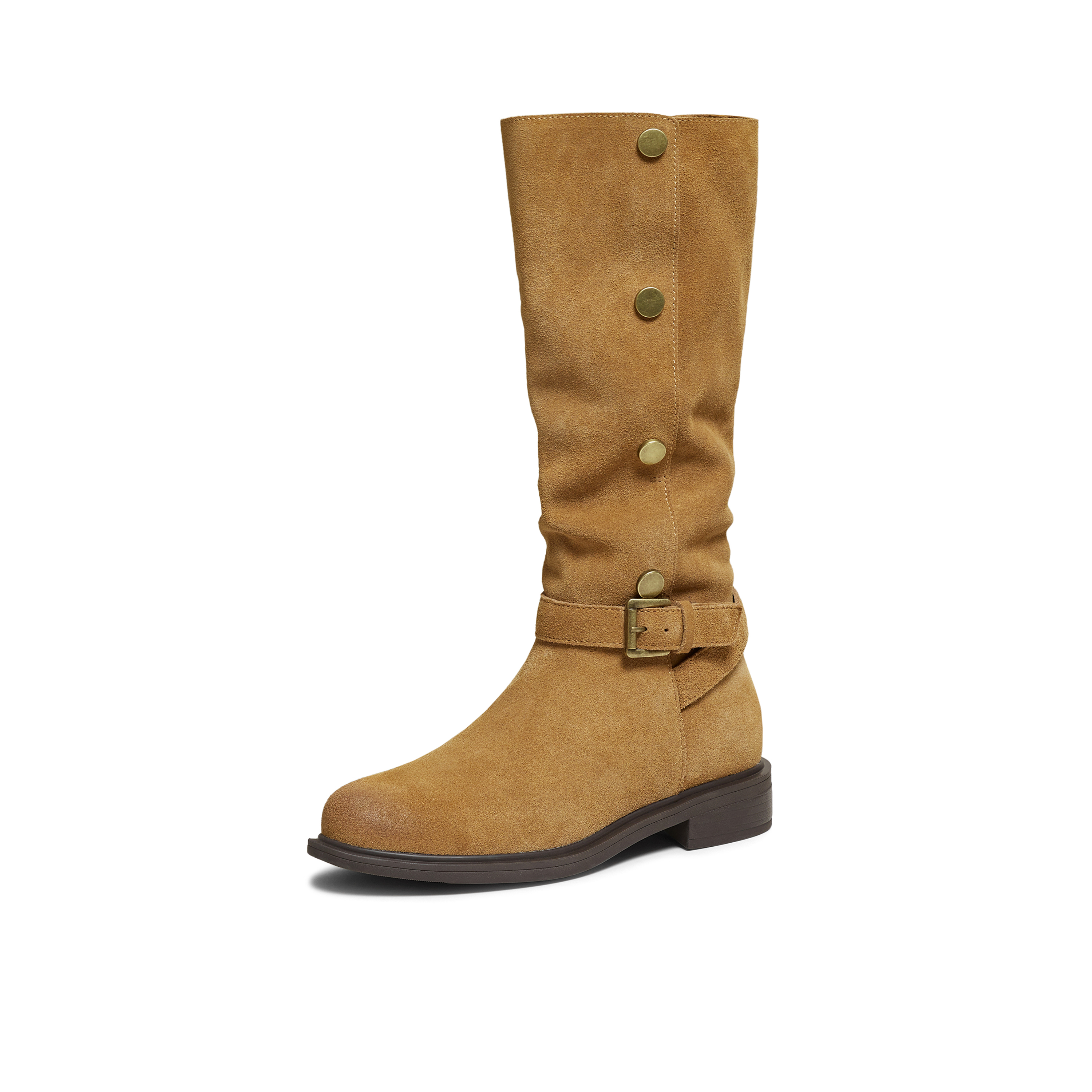 TATA/他她2025冬商场同款百搭女复古时尚长靴新款CKL01DG5