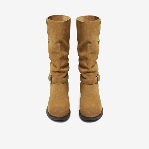 TATA/他她2025冬商场同款百搭女复古时尚长靴新款CKL01DG5