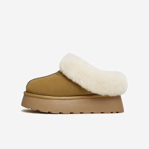 Tata/他她2025冬时尚休闲纯色厚底毛绒女鞋新款WDX17DM5