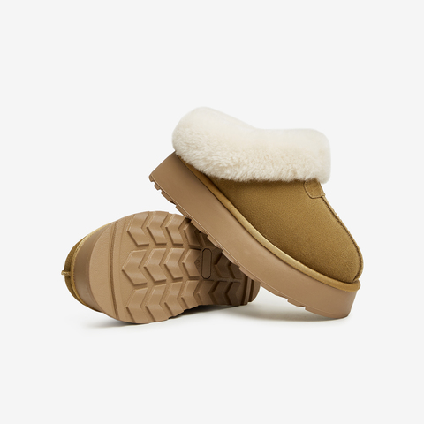 Tata/他她2025冬时尚休闲纯色厚底毛绒女鞋新款WDX17DM5
