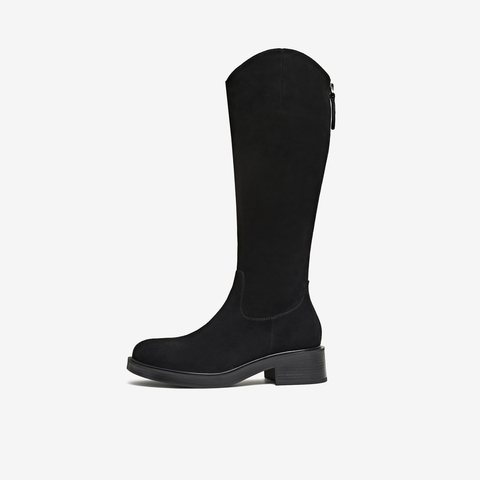 TATA/他她2025冬时尚休闲女靴百搭骑士靴新款6EH05DC5