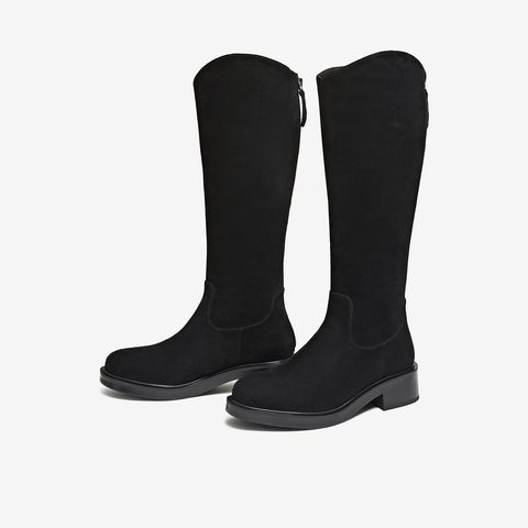 TATA/他她2025冬时尚休闲女靴百搭骑士靴新款6EH05DC5