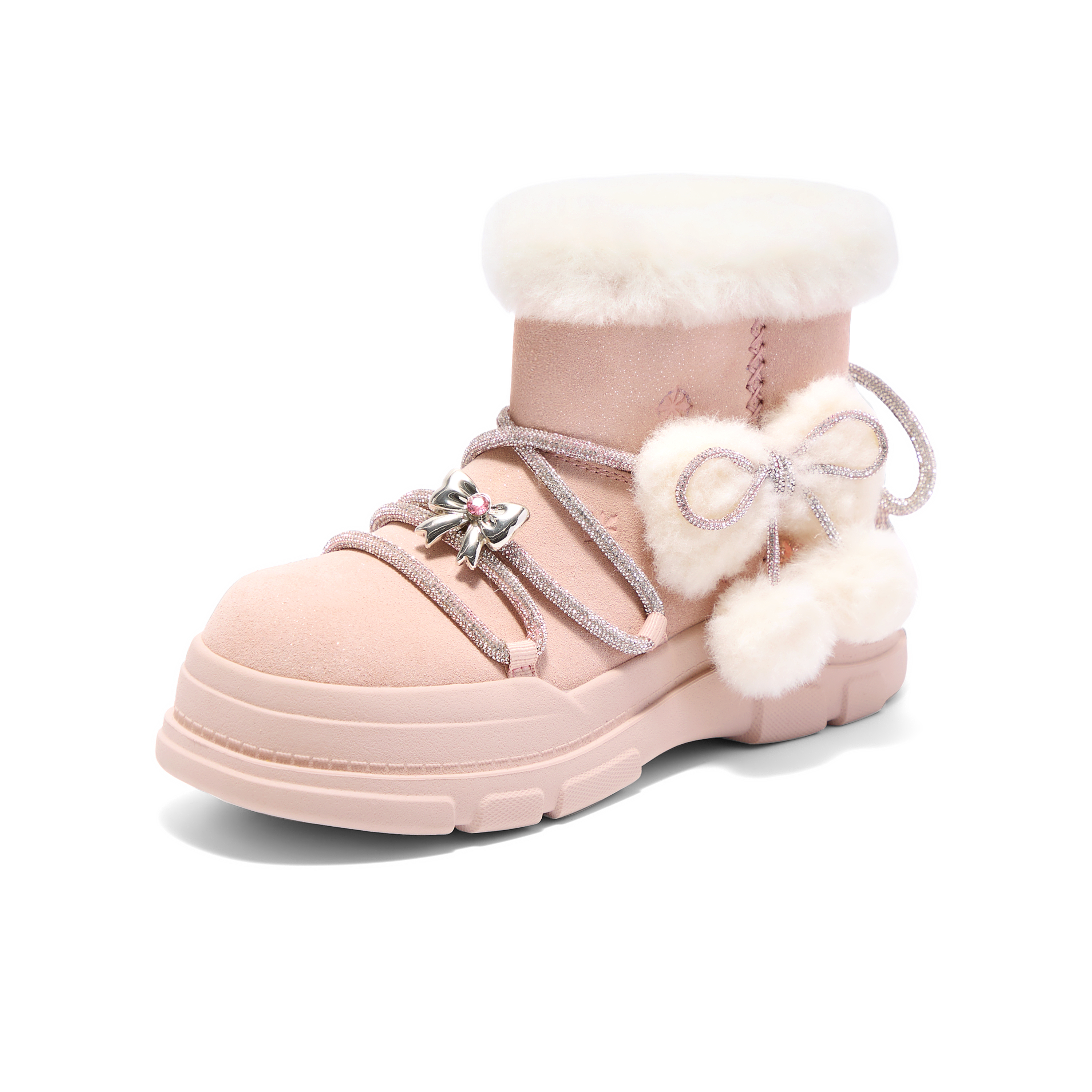 TATA/他她2025冬商场同款百搭时尚简约女雪地靴新款KRX01DD5