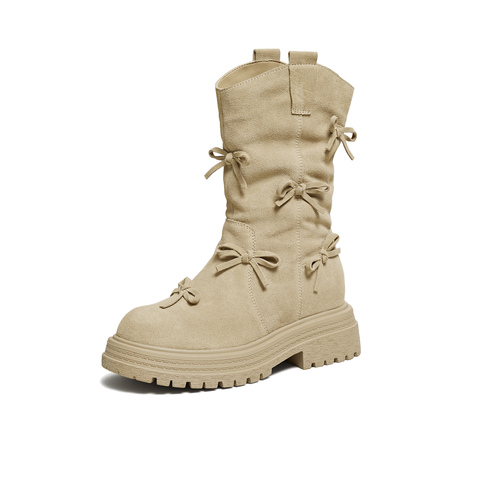 TATA/他她2025冬商场同款时尚百搭女休闲靴新款CHF01DS5