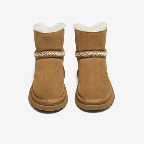 TATA/他她2025冬商场同款时尚百搭女休闲雪地靴新款CJB01DD5