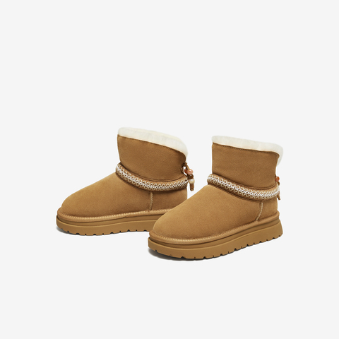 TATA/他她2025冬商场同款时尚百搭女休闲雪地靴新款CJB01DD5