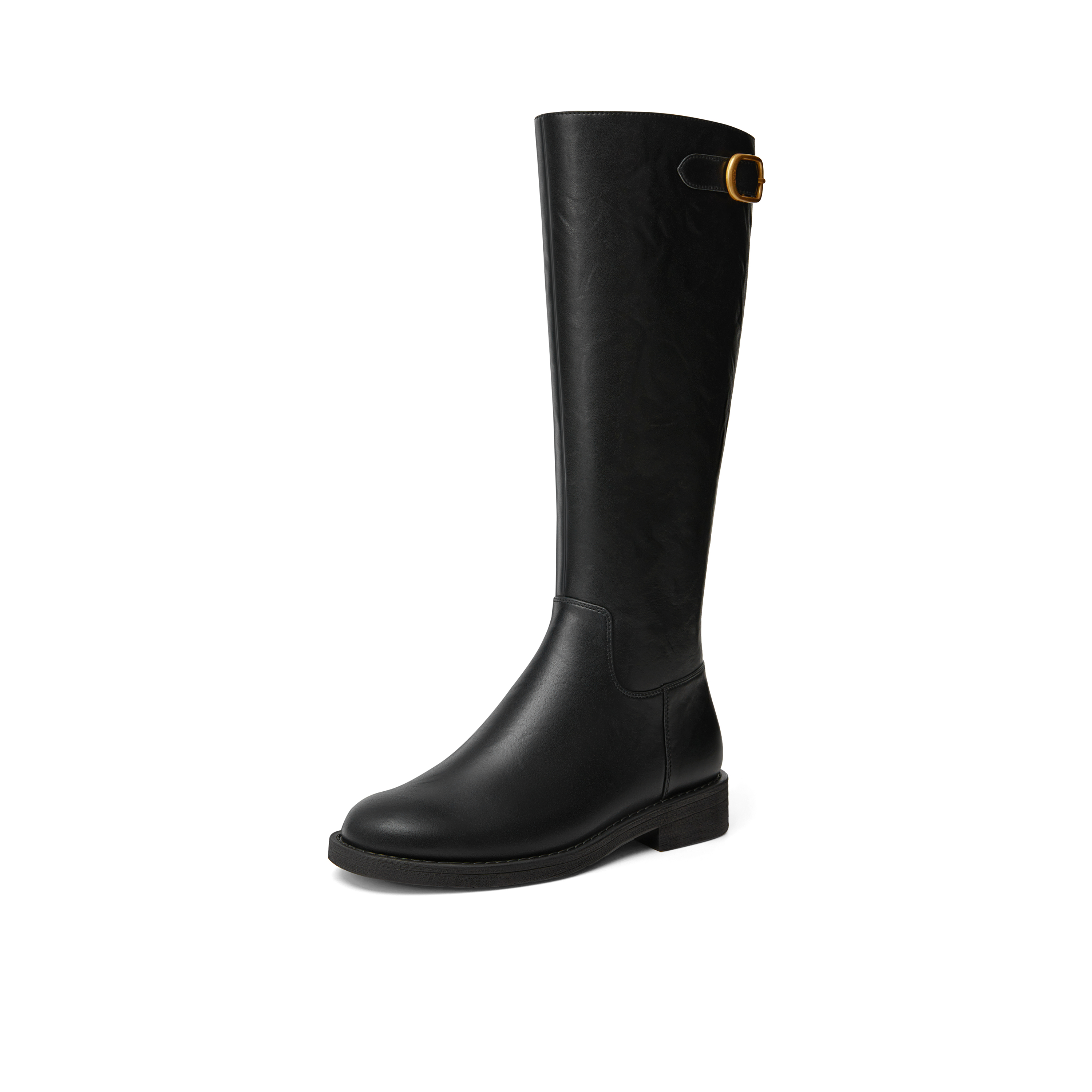 TATA/他她2025冬商场同款百搭时尚简约女骑士靴新款7TGA8DG5