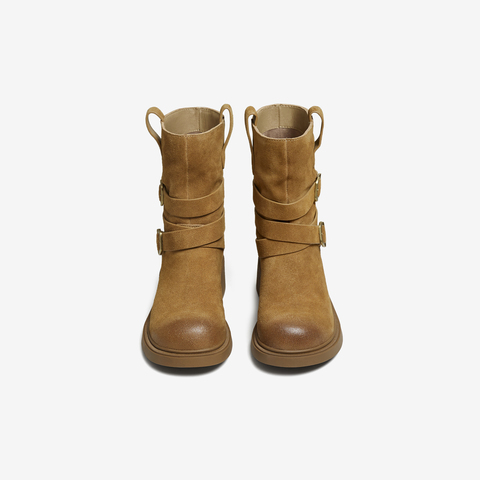 TATA/他她2025冬商场同款百搭时装靴女休闲靴新款CKK01DZ5