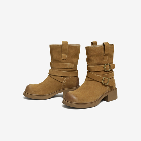 TATA/他她2025冬商场同款百搭时装靴女休闲靴新款CKK01DZ5