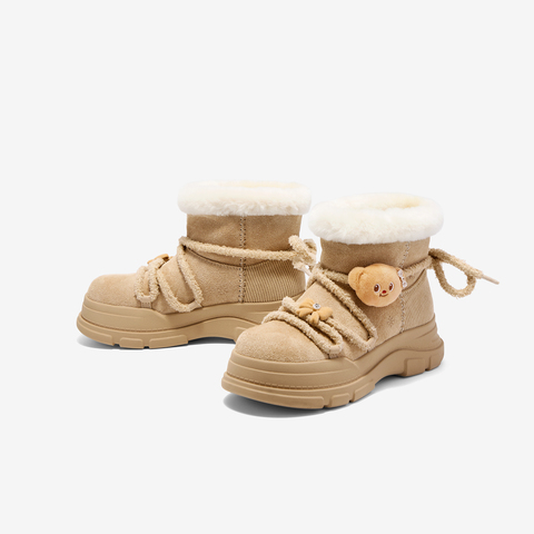 TATA/他她2025冬商场同款百搭时尚简约女雪地靴新款KRX01DD5