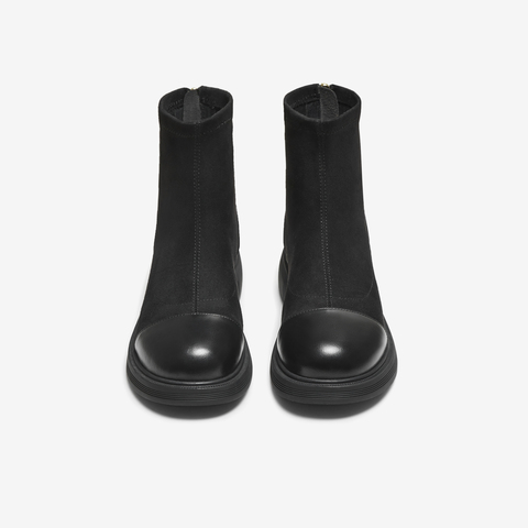 TATA/他她2025冬商场同款百搭时装靴女休闲短靴新款WZB04DD5