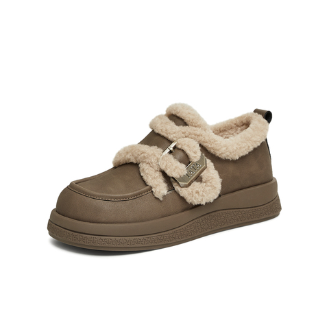 TATA/他她2025冬商场同款时尚休闲毛毛单女新款YPF01DM5