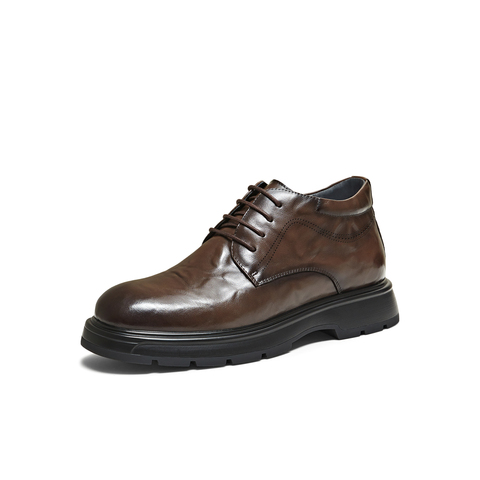 TATA/他她2025冬商场同款纯色舒适百搭休闲皮鞋男新款QHE01DD5