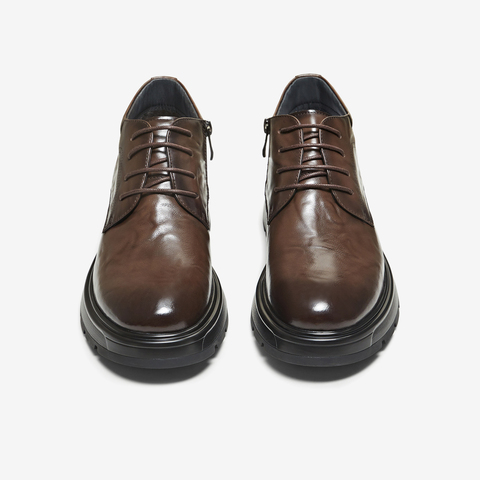 TATA/他她2025冬商场同款纯色舒适百搭休闲皮鞋男新款QHE01DD5