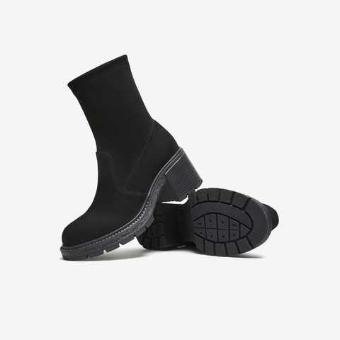 TATA/他她2025冬时尚休闲女靴百搭弹力靴新款XWX01DZ5