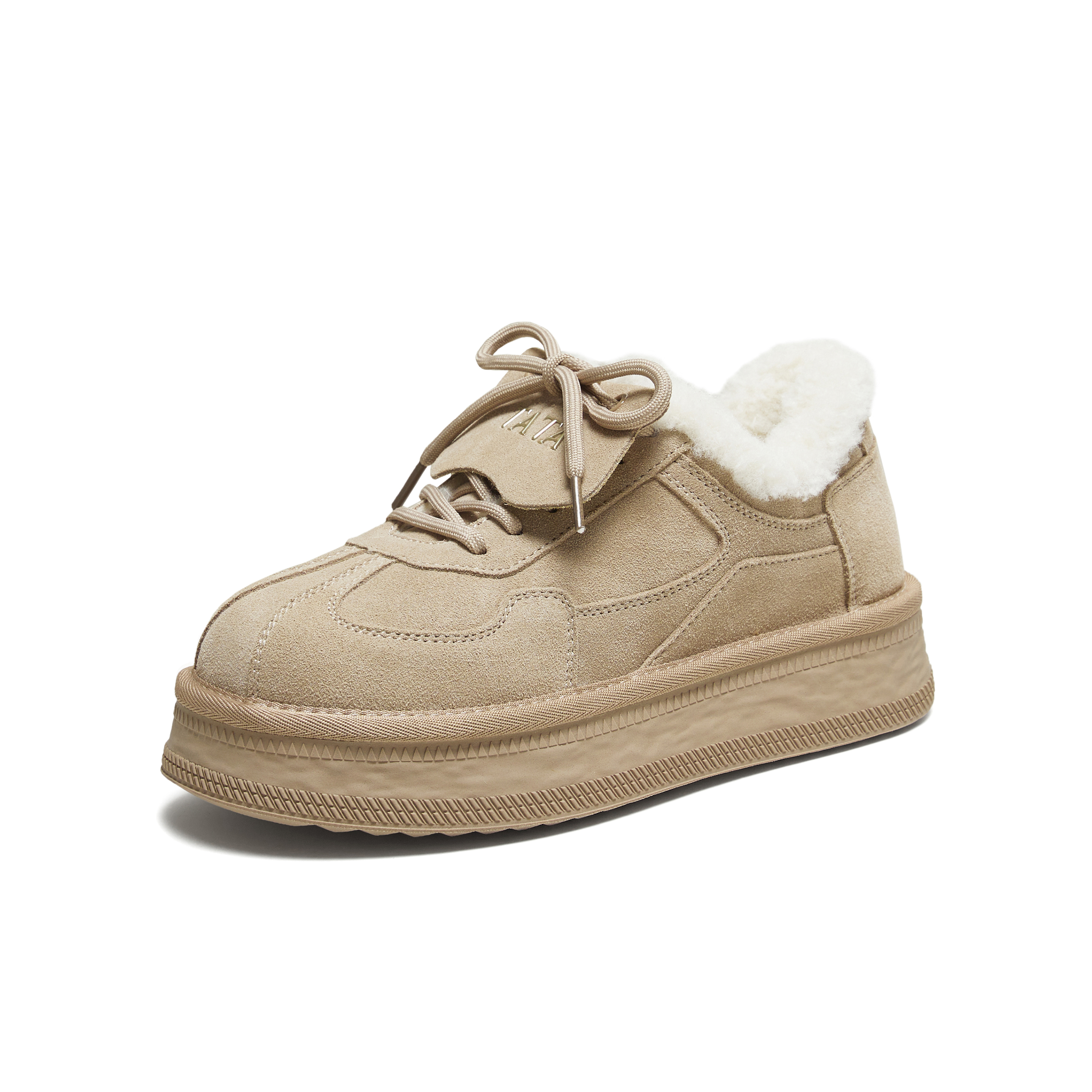 TATA/他她2025冬舒适德训鞋女百搭保暖休闲运动鞋新款CWZ01DM5