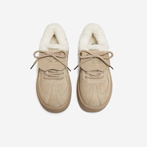 TATA/他她2025冬舒适德训鞋女百搭保暖休闲运动鞋新款CWZ01DM5