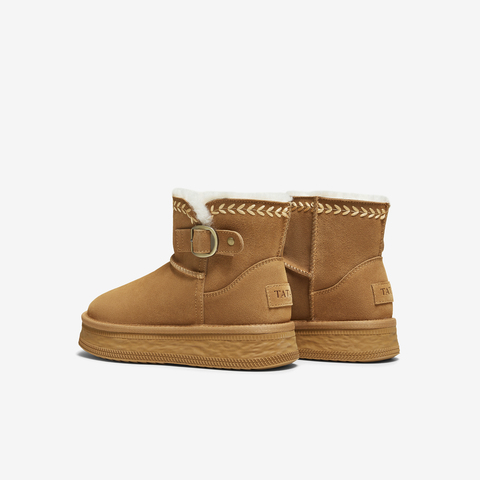 TATA/他她2025冬商场同款时尚百搭女休闲雪地靴新款CWX03DD5