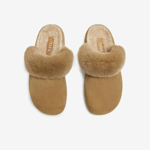 TATA/他她2025冬勃肯鞋女鞋外穿时尚休闲拖鞋新款YXC01DH5