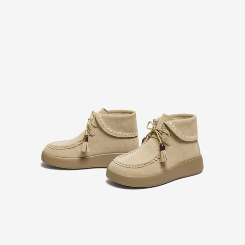 TATA/他她2025冬厚底女日常休闲勃肯鞋新款4WY01DD5