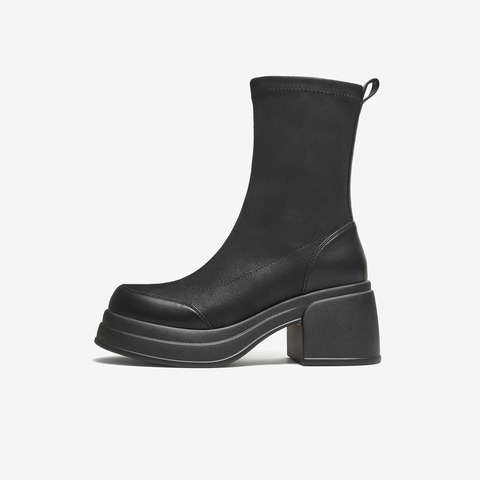 TATA/他她2025冬时尚百搭休闲短靴新款WEC04DZ5