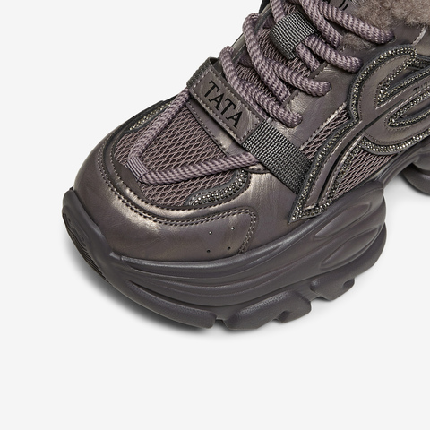 TATA/他她2025冬商场同款时尚休闲百搭女老爹鞋新款CY208DM5