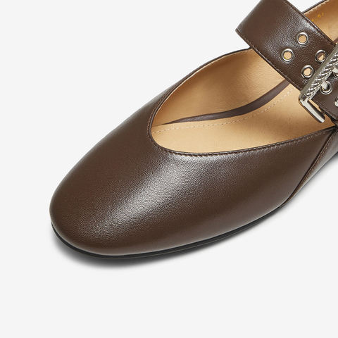 TATA/他她2025秋女浅口时尚气质玛丽珍鞋新款UUF01CQ5