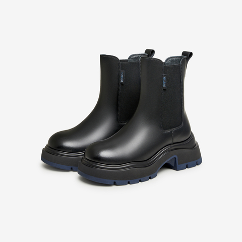 Tata/他她2025冬纯色百搭切尔西靴女新款WJZ01DZ5