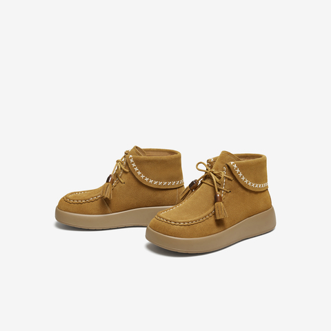 TATA/他她2025冬厚底女日常休闲勃肯鞋新款4WY01DD5