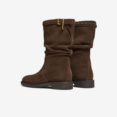 TATA/他她2025冬商场同款复古女时尚休闲靴新款7TG65DZ5