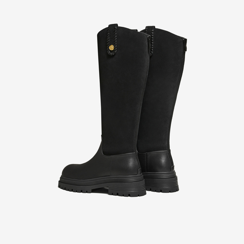 TATA/他她2025冬百搭时尚简约女骑士靴新款7D284DG5