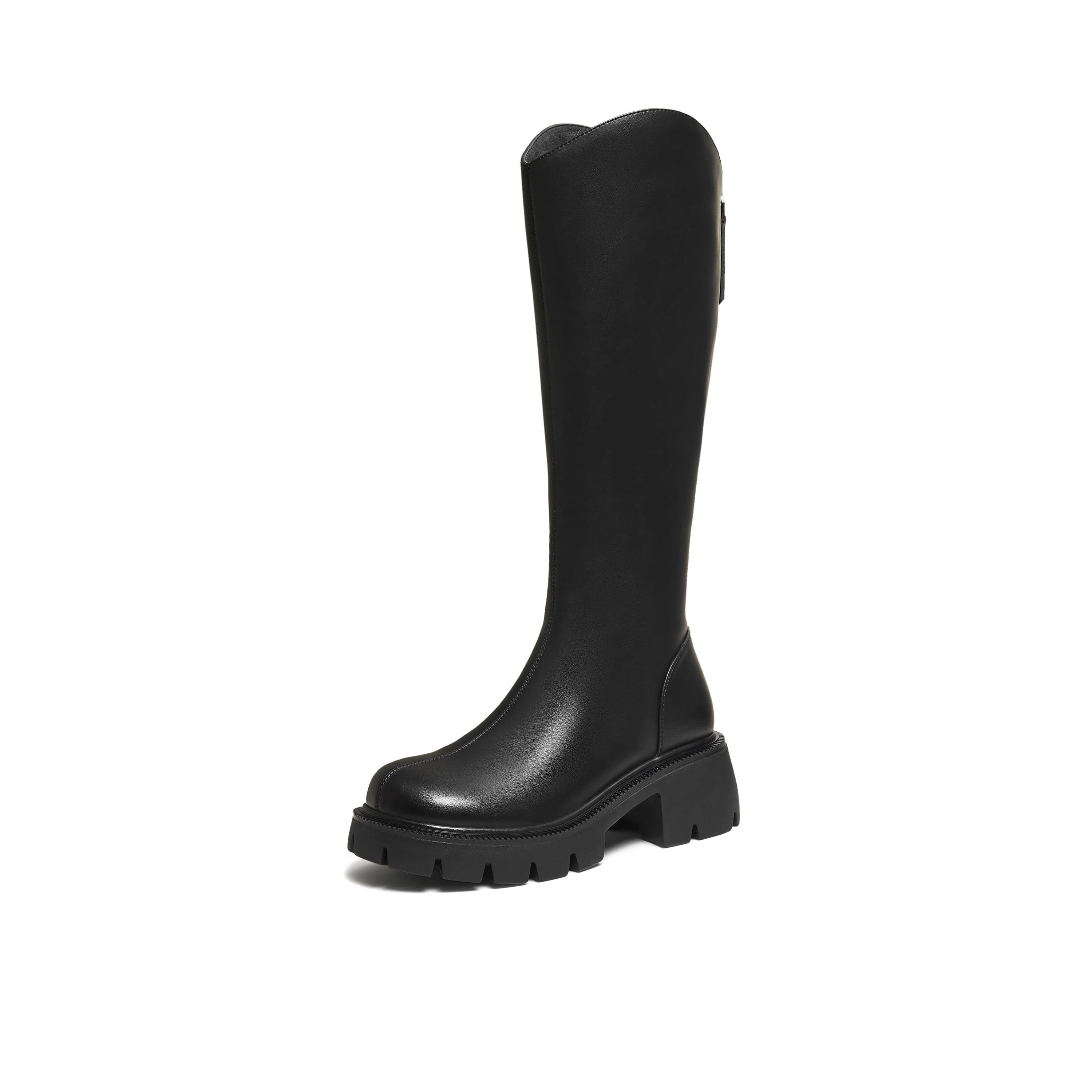 TATA/他她2025冬百搭时尚简约女骑士靴新款CAF01DG5