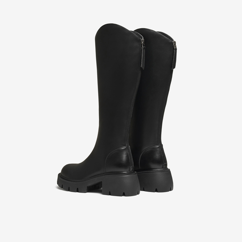 TATA/他她2025冬百搭时尚简约女骑士靴新款CAF01DG5