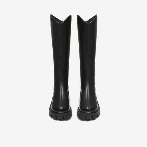 TATA/他她2025冬百搭时尚简约女骑士靴新款CAF01DG5