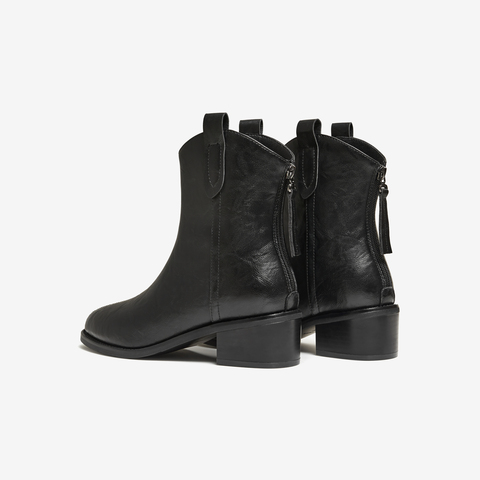 TATA/他她2025冬商场同款复古女时尚休闲西部靴新款UVF01DZ5