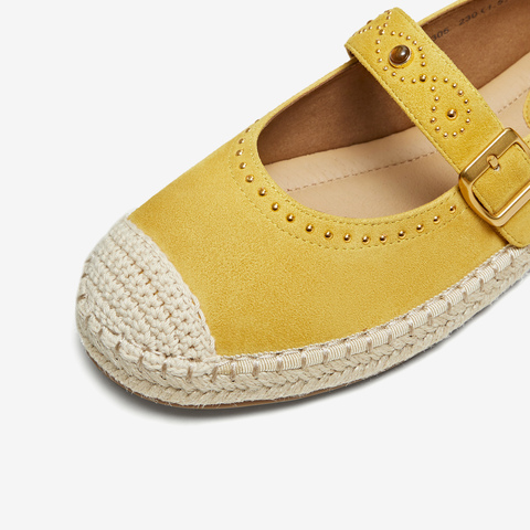 TATA/他她2025秋时尚简约休闲圆头女渔夫鞋新款7E305CQ5