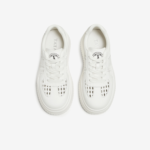 TATA/他她2025夏时尚休闲厚底女板鞋新款CH701BM5