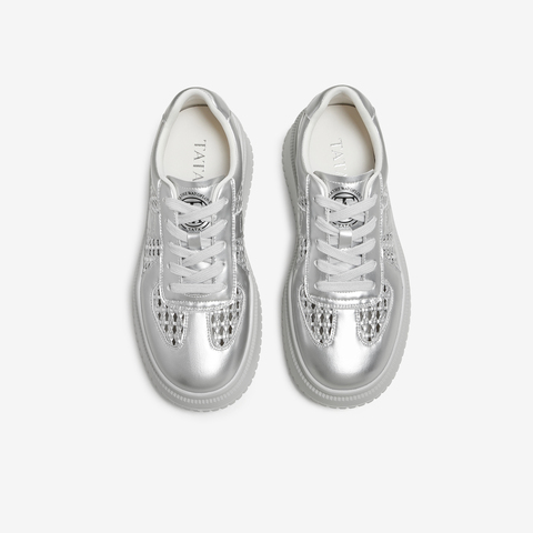 TATA/他她2025夏时尚休闲厚底女板鞋新款CH701BM5