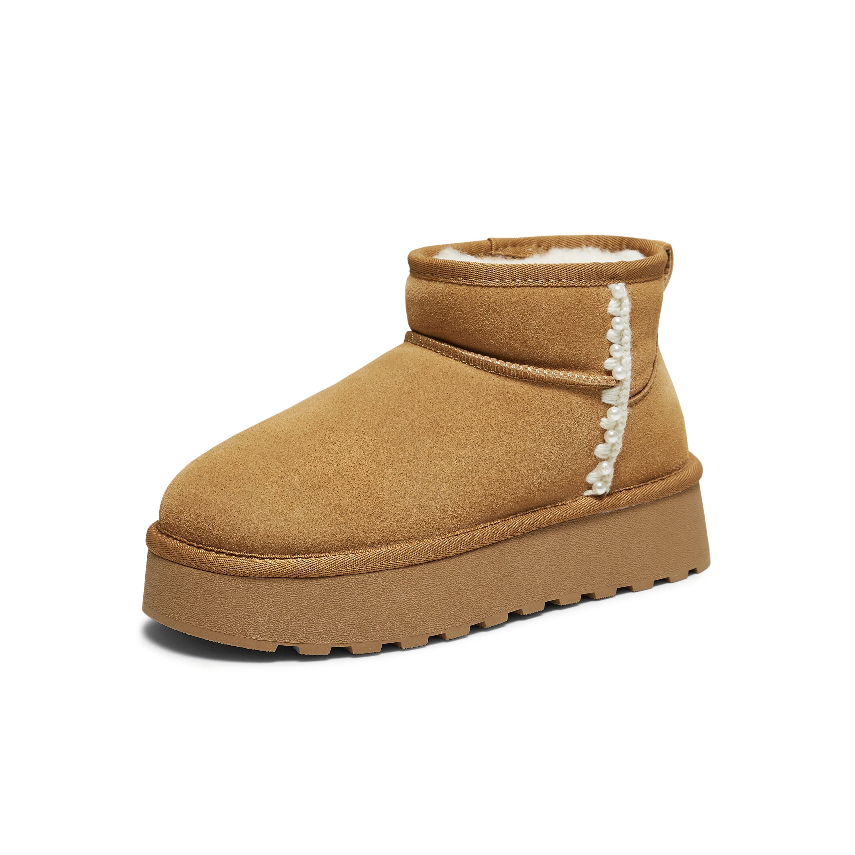 TATA/他她2025冬时尚百搭女休闲雪地靴新款CWW02DD5