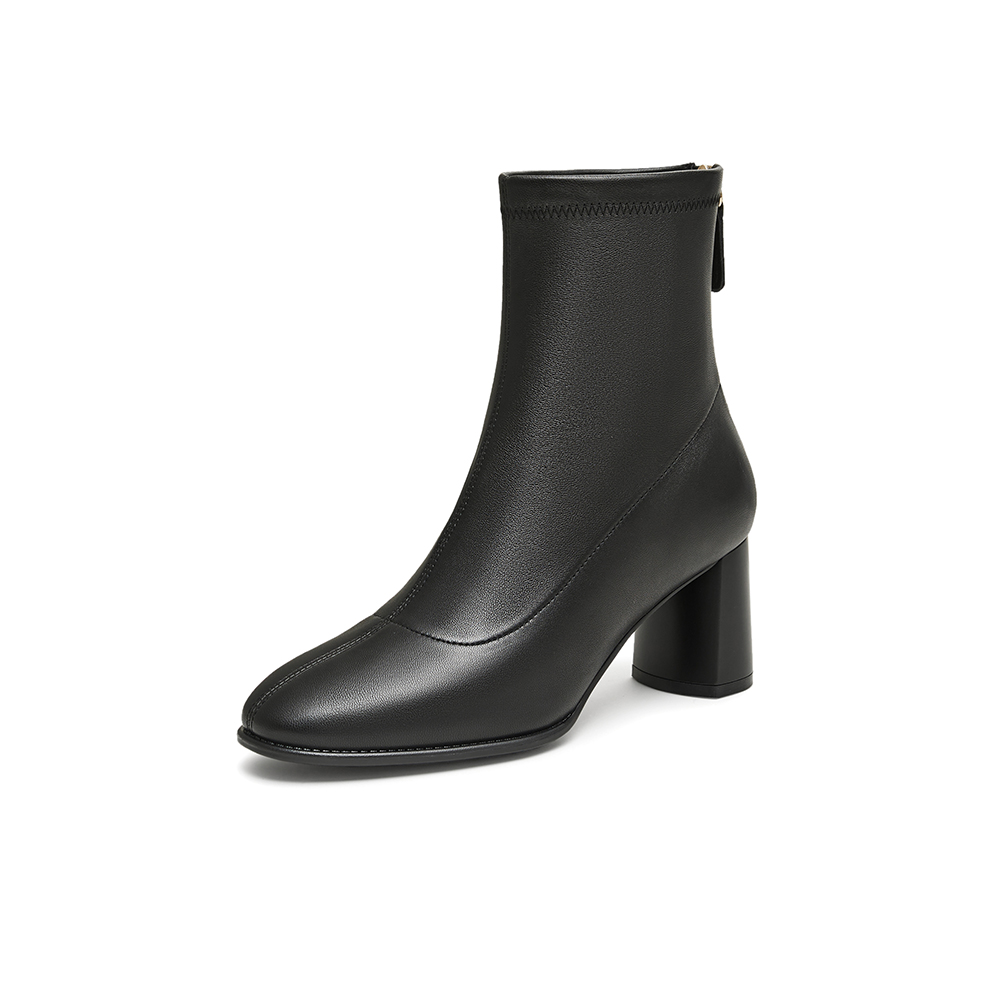 TATA/他她2025冬商场同款时尚休闲时装短靴女新款7D141DD5